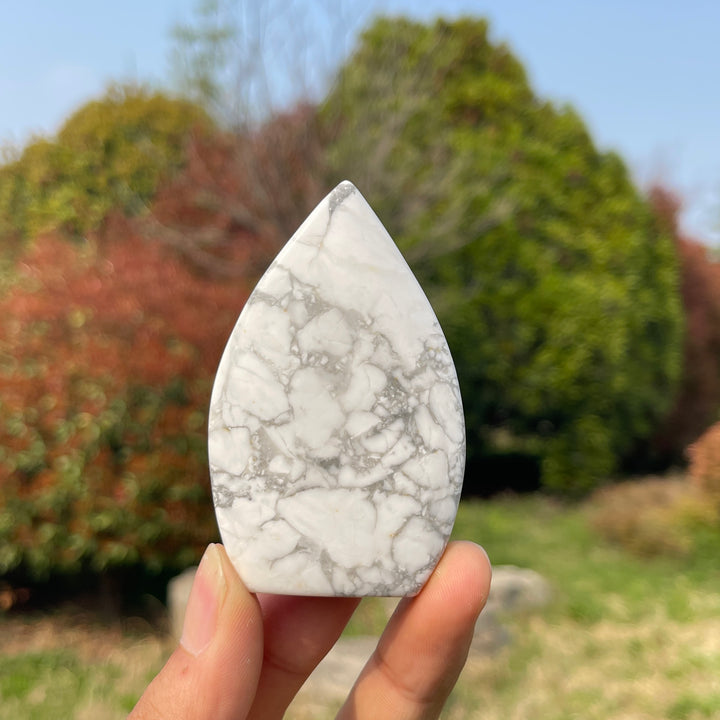 Natural Howlite Crystal Teardrop
