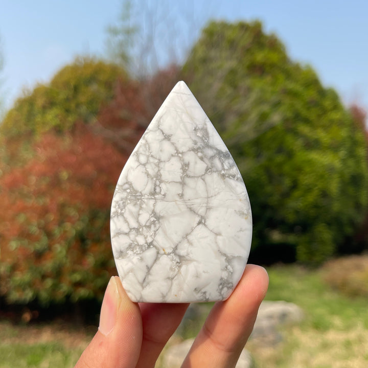 Natural Howlite Crystal Teardrop