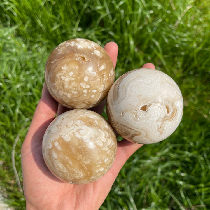 Natural Calcite Crystal Sphere