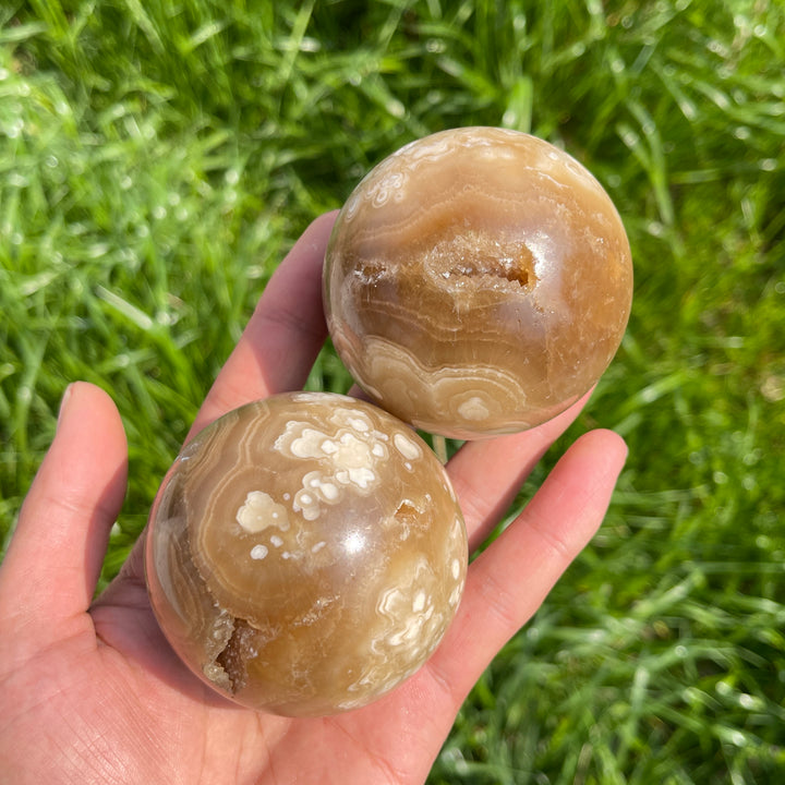 Natural Calcite Crystal Sphere