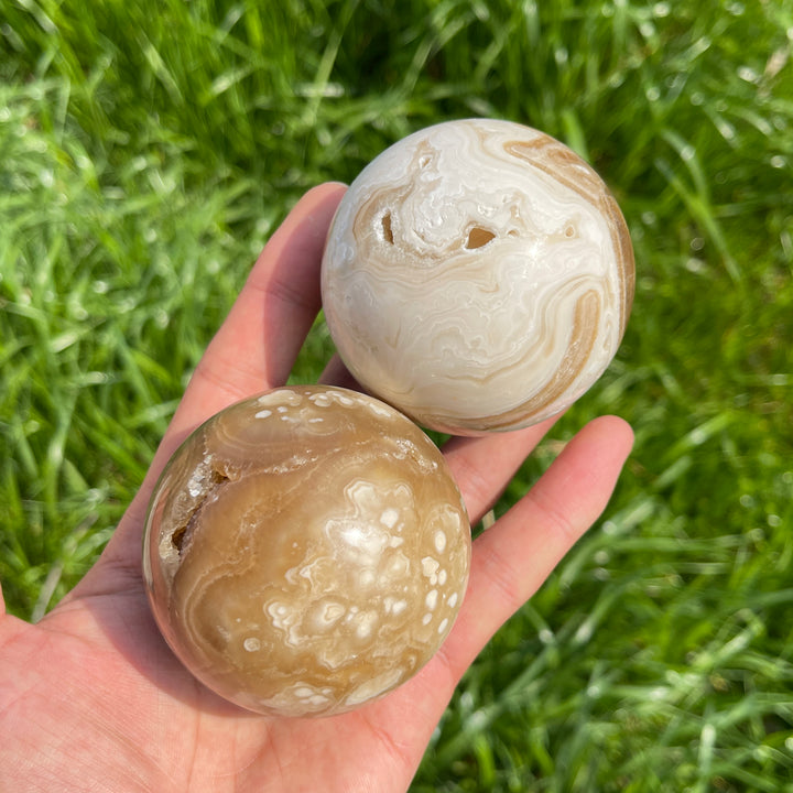 Natural Calcite Crystal Sphere