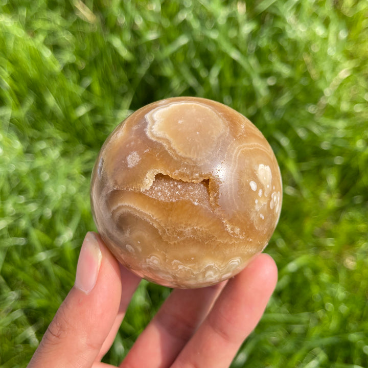 Natural Calcite Crystal Sphere