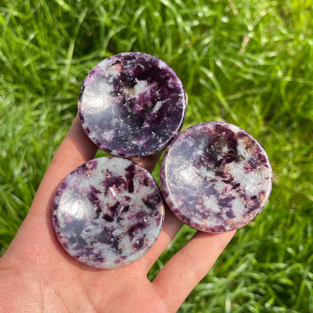 Natural Lepidolite Crystal Bowl