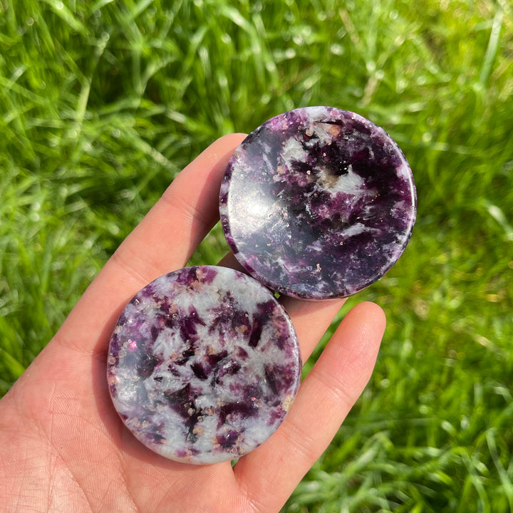 Natural Lepidolite Crystal Bowl