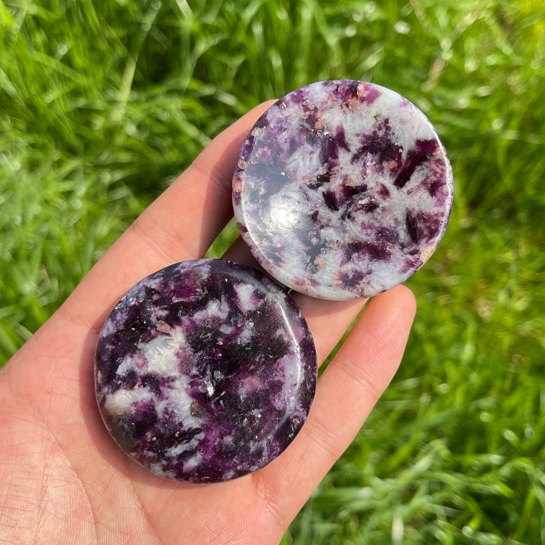 Natural Lepidolite Crystal Bowl