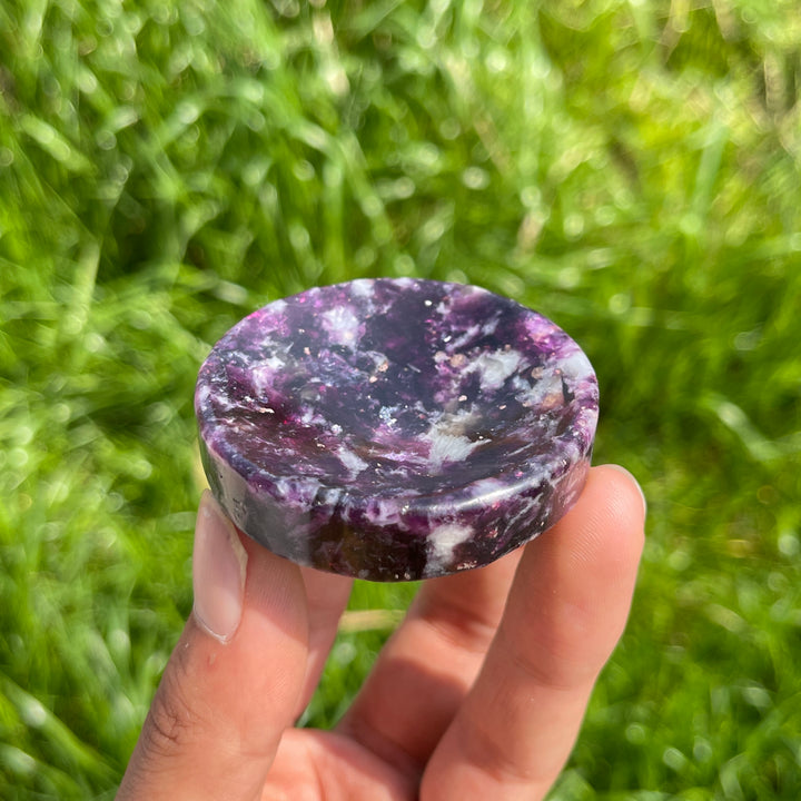 Natural Lepidolite Crystal Bowl