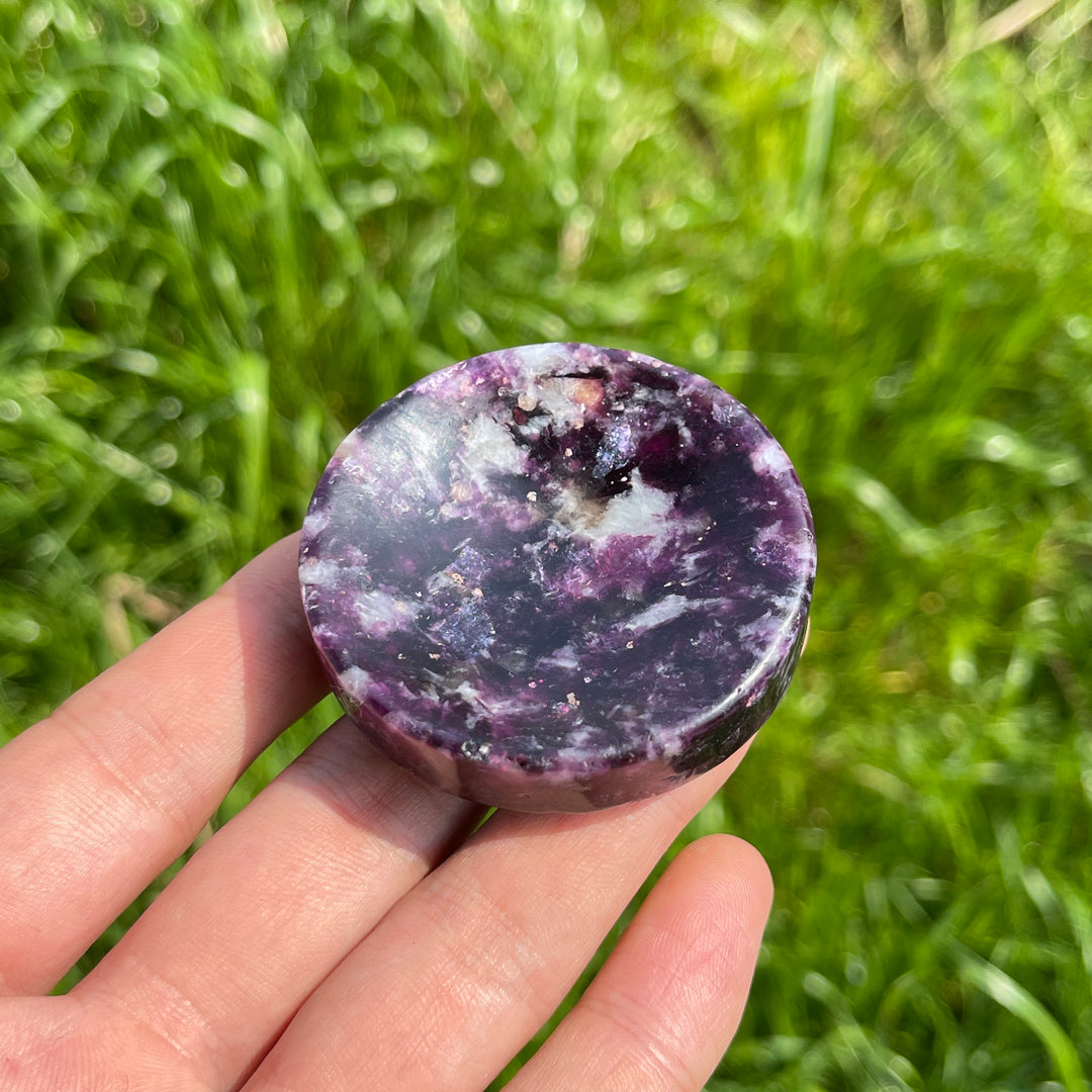 Natural Lepidolite Crystal Bowl
