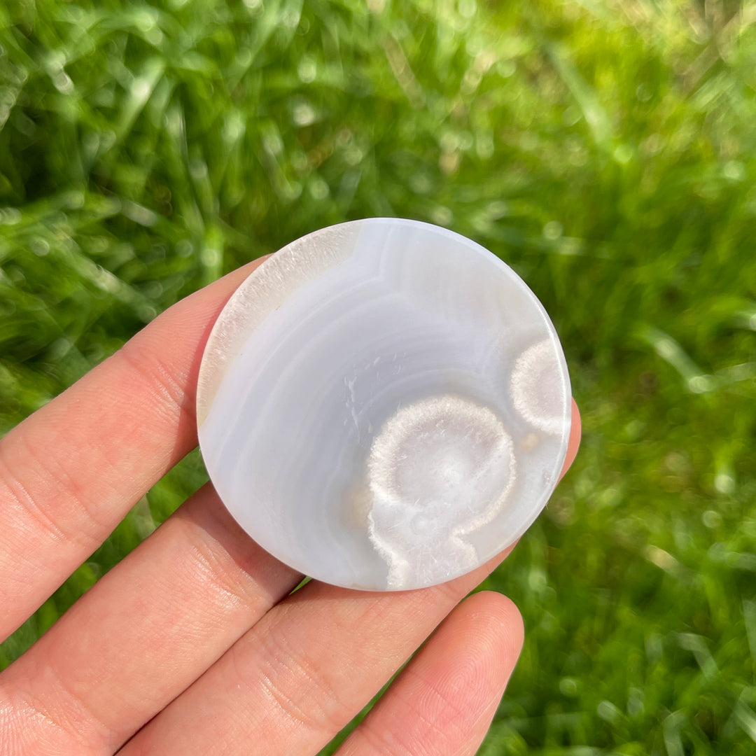 Flower Agate Disc Slice