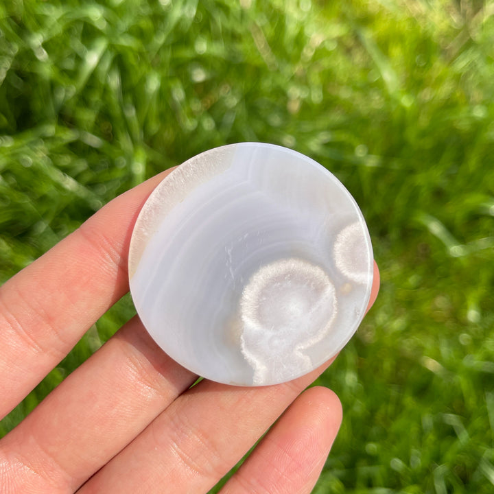 Flower Agate Disc Slice