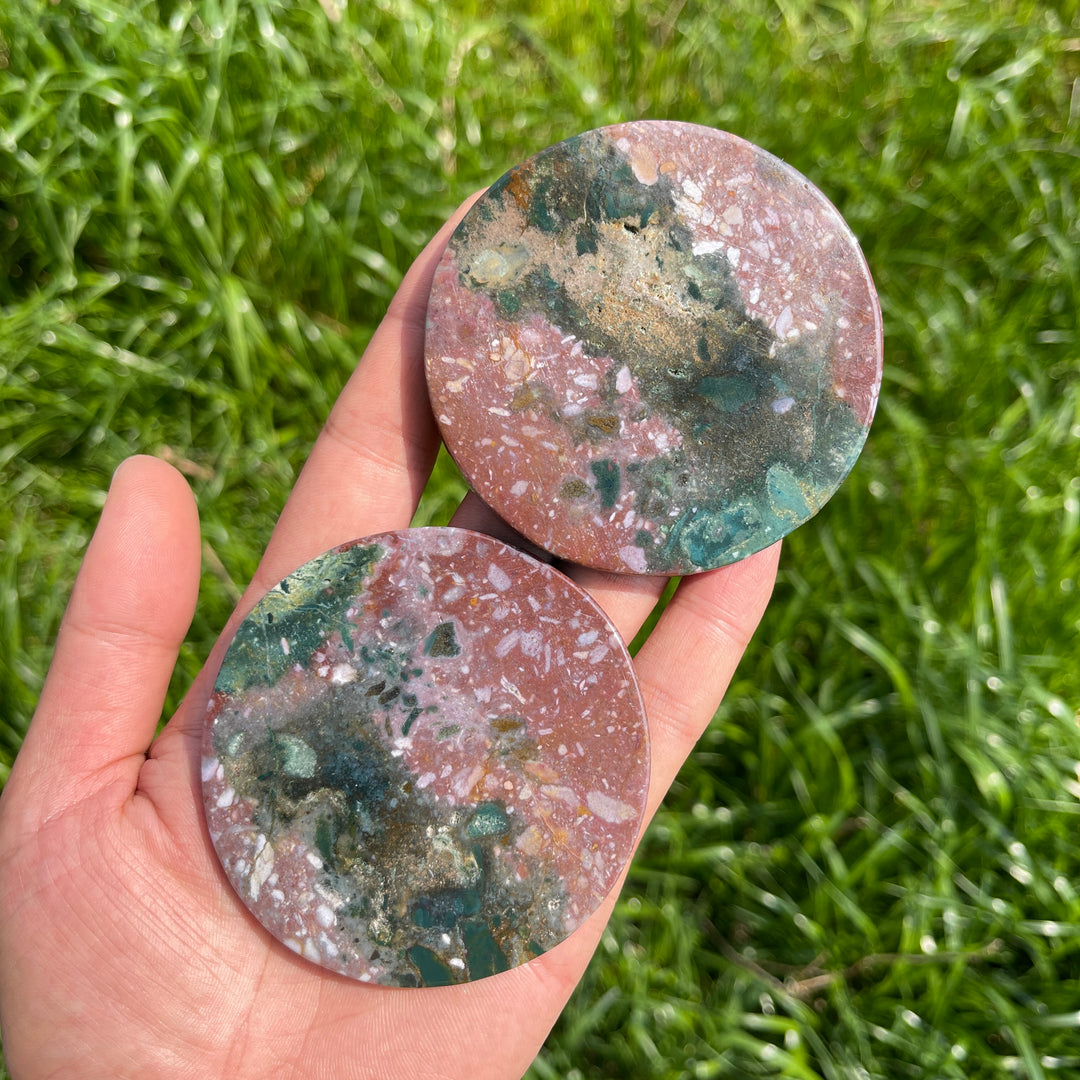 Natural Crystal Circle Slice