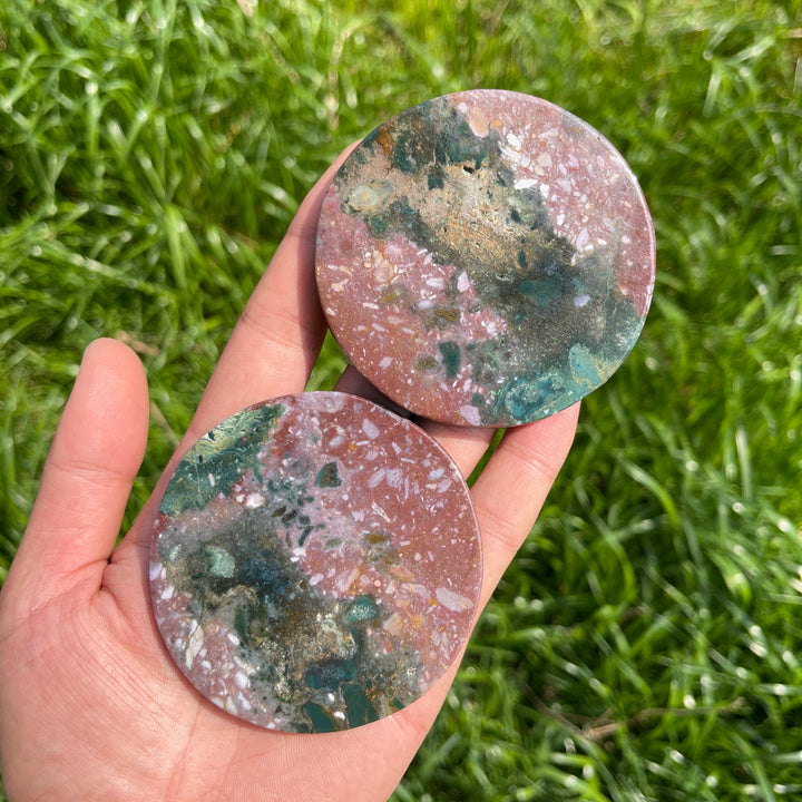 Natural Crystal Circle Slice