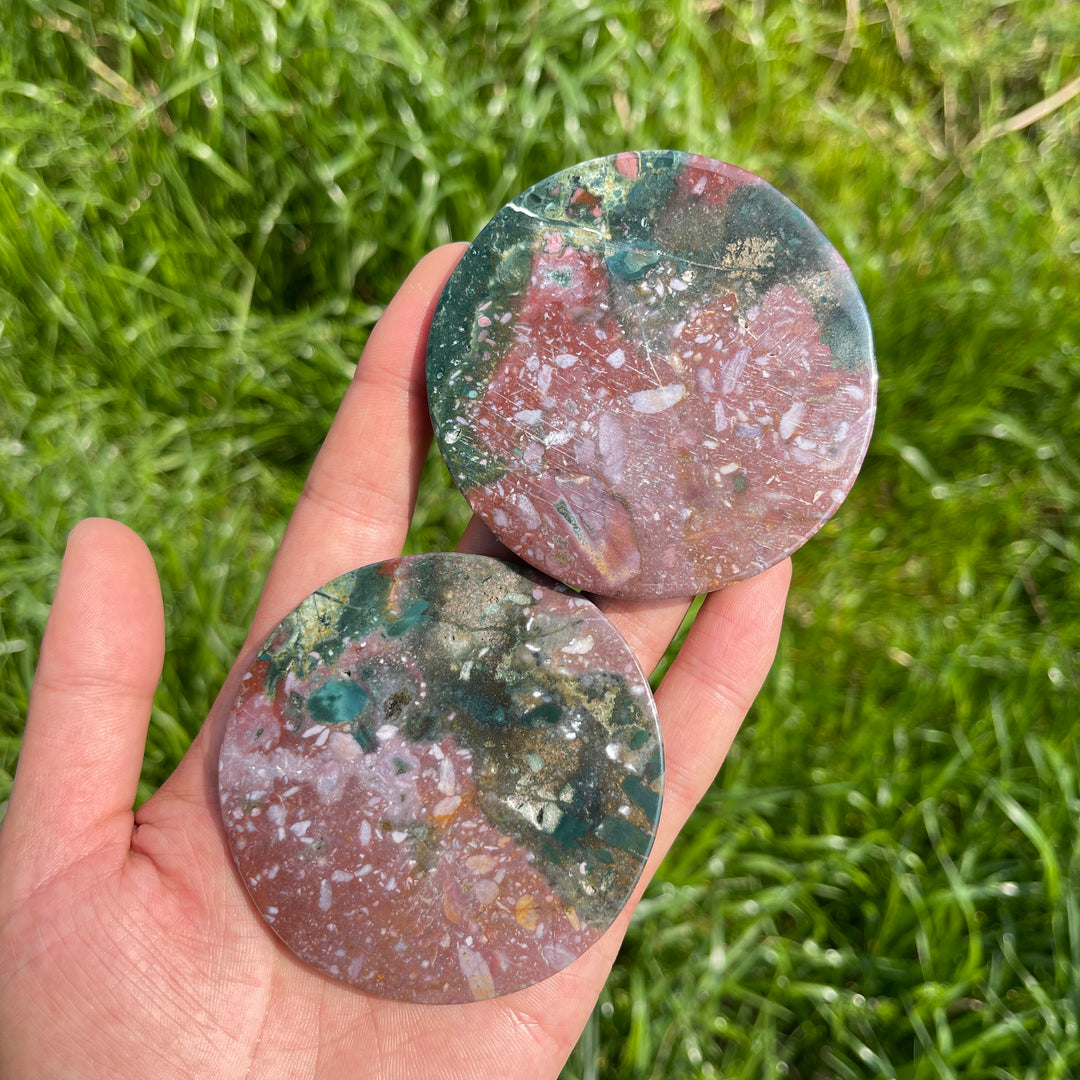 Natural Crystal Circle Slice
