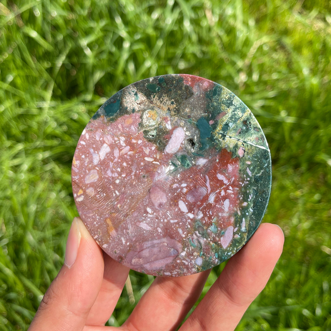 Natural Crystal Circle Slice