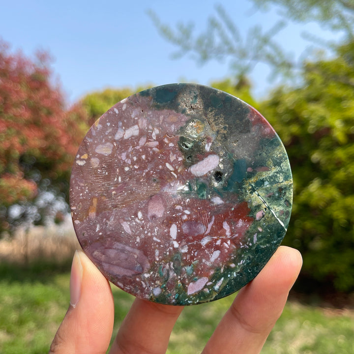 Natural Crystal Circle Slice