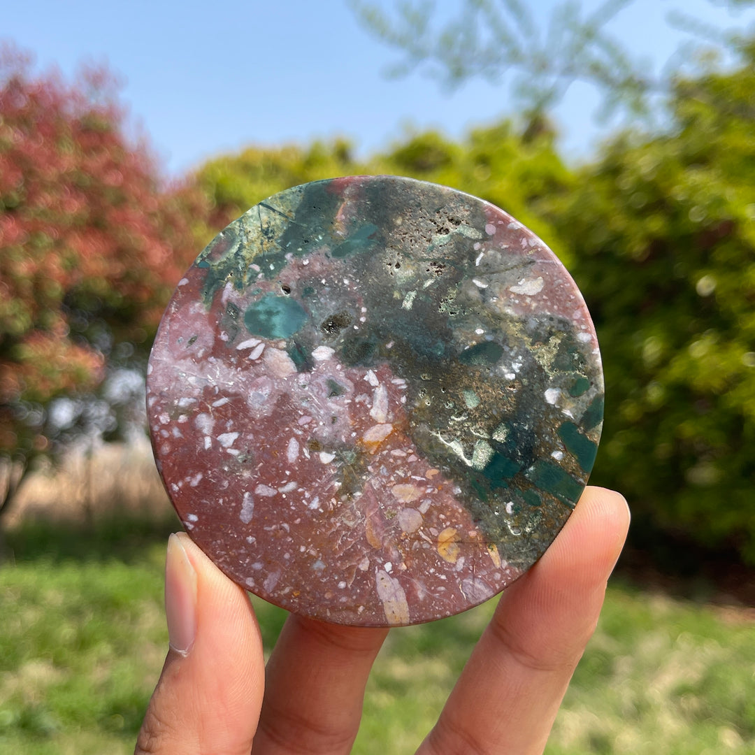 Natural Crystal Circle Slice