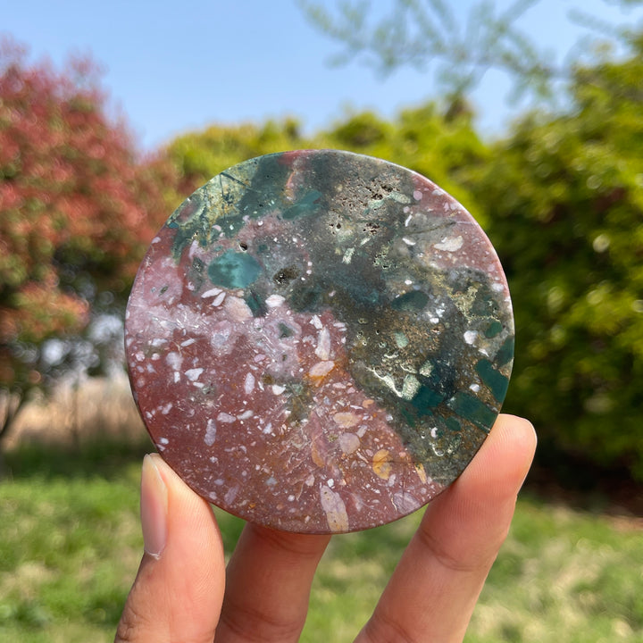 Natural Crystal Circle Slice