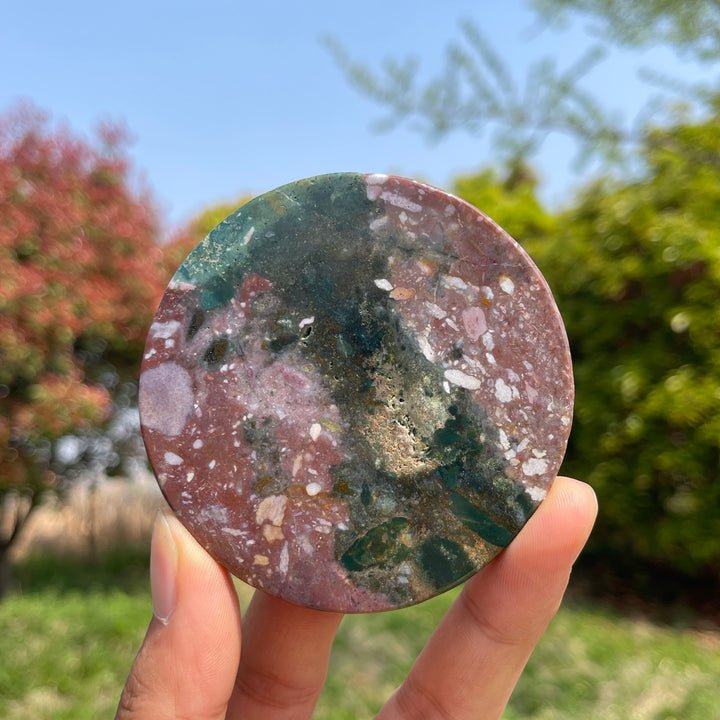 Natural Crystal Circle Slice