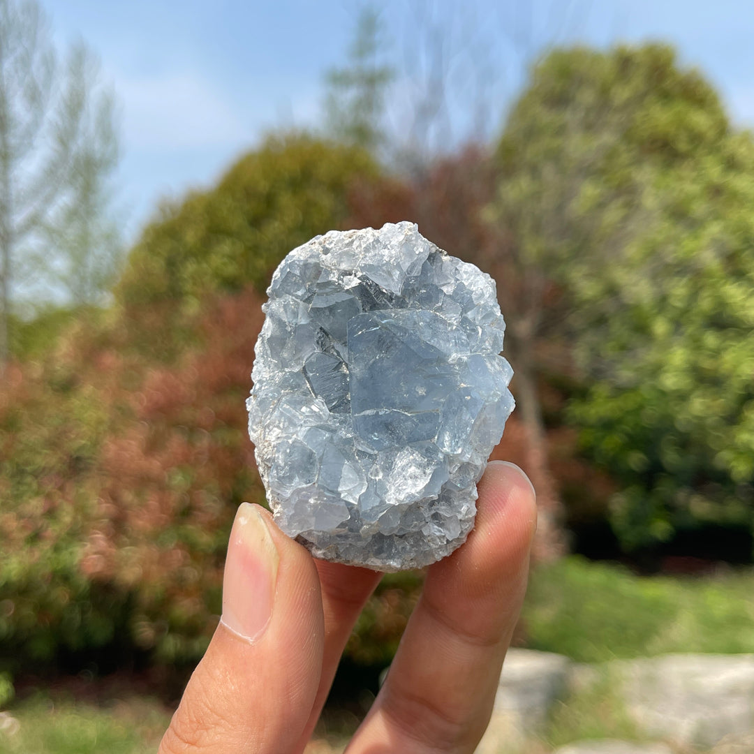 Natural Celestite Raw Crystal Cluster