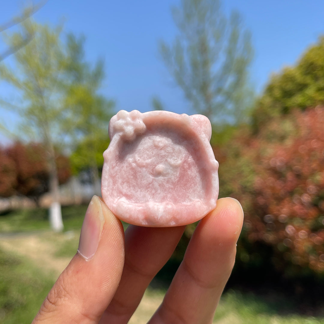 Natural Crystal Carved Cat Bowl