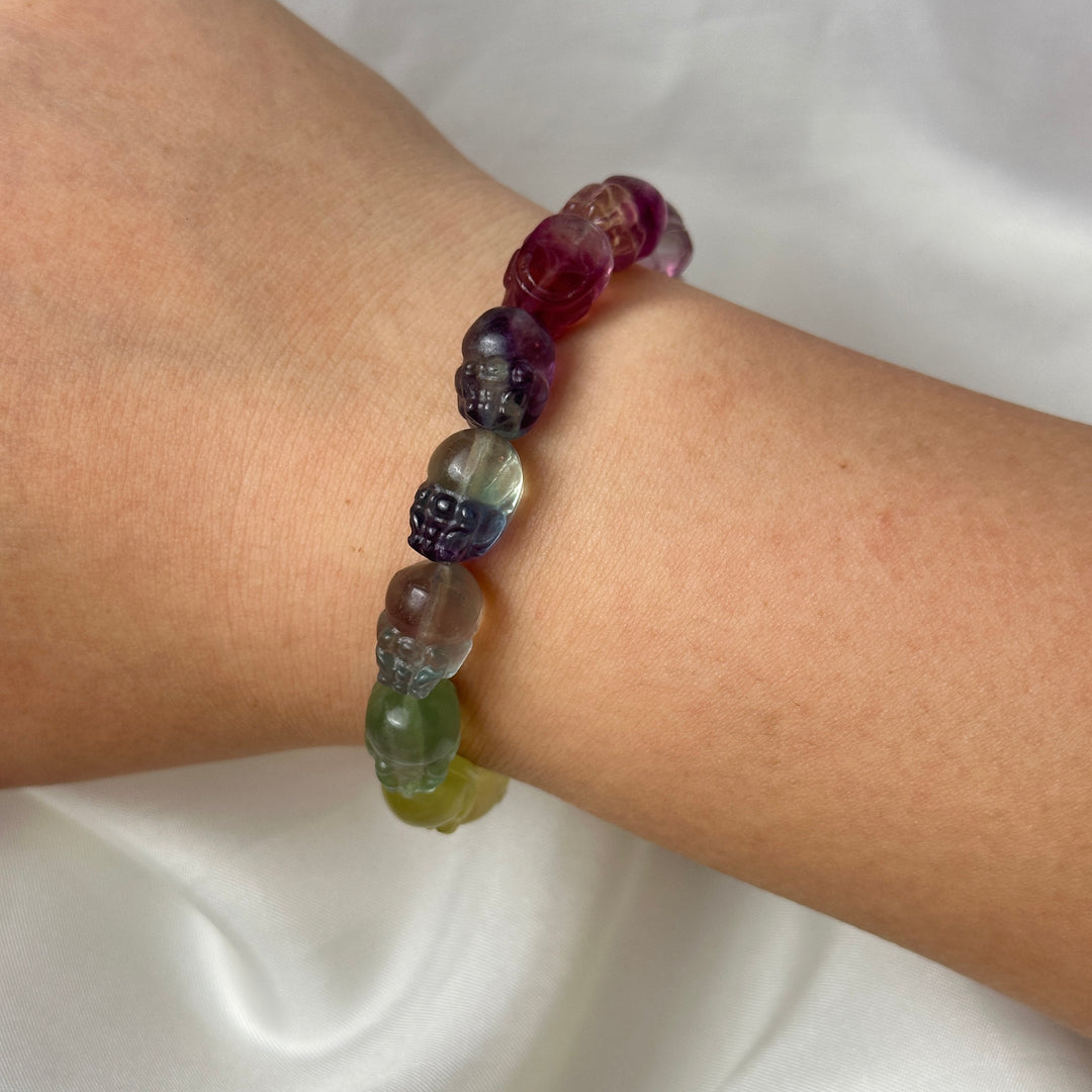Rainbow Fluorite Pi Xiu Bracelet 9.4-9.7mm