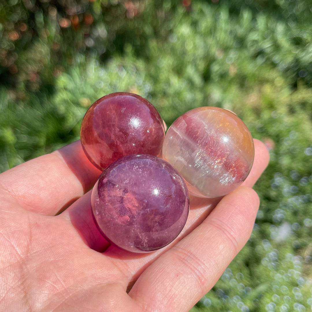 Natural Crystal Candy Fluorite Sphere