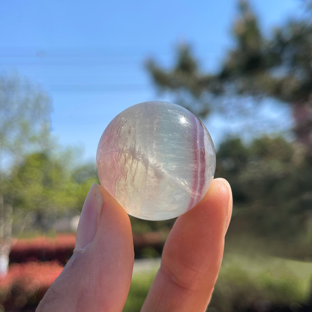 Natural Crystal Candy Fluorite Sphere