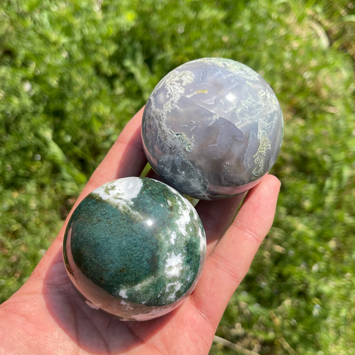 Natural Moss Agate Sphere