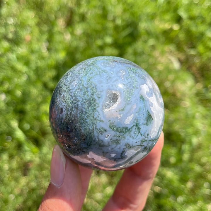 Natural Moss Agate Sphere