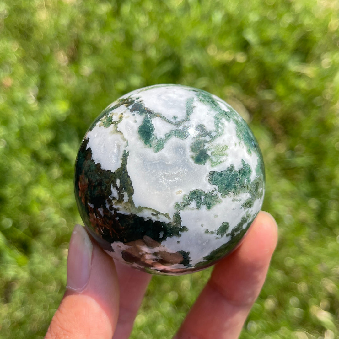 Natural Moss Agate Sphere