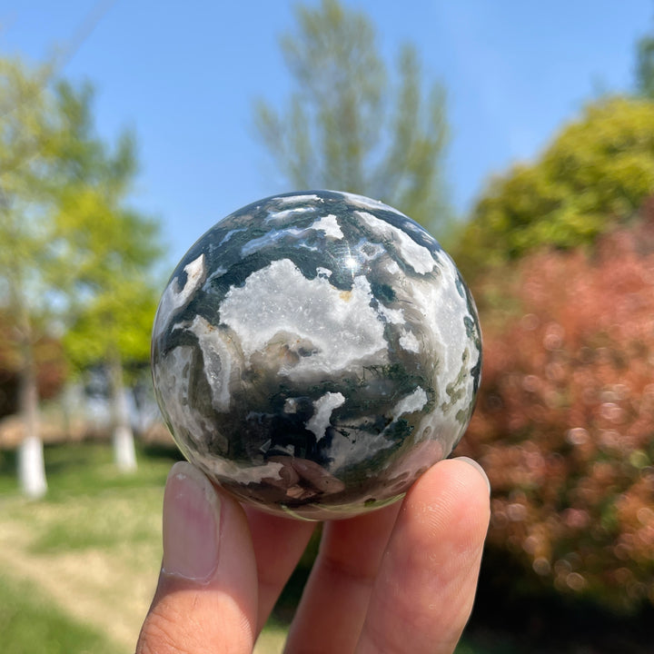 Natural Moss Agate Sphere