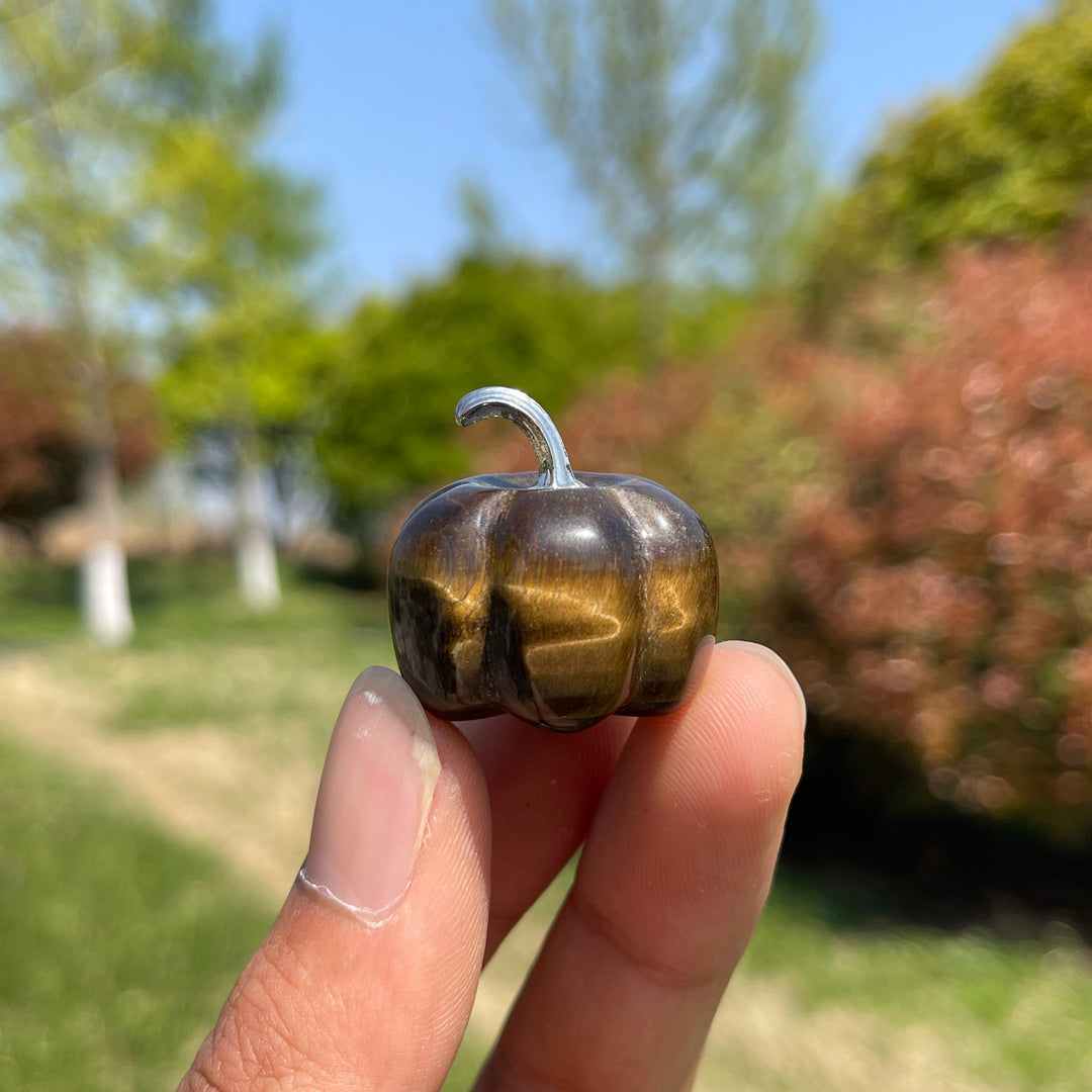 Natural Crystal Carved Pumpkin
