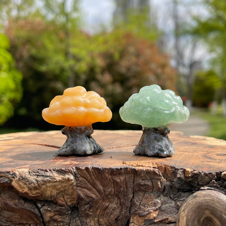 Natural Crystal Carved Cherry Blossom Tree
