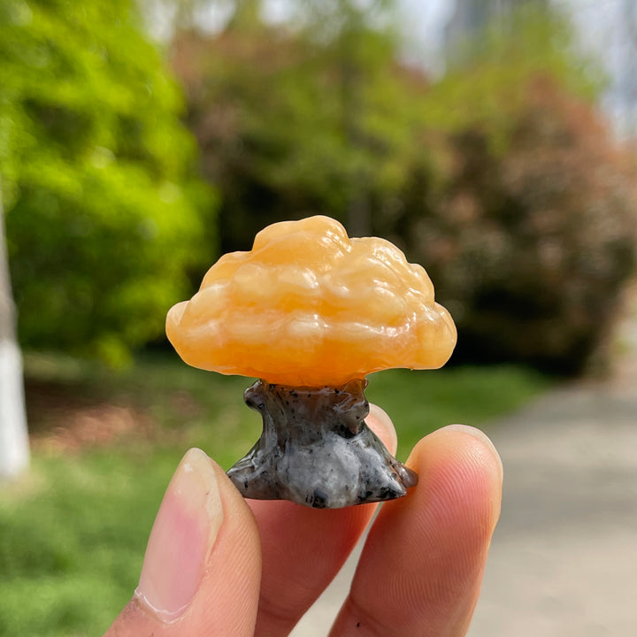 Natural Crystal Carved Cherry Blossom Tree