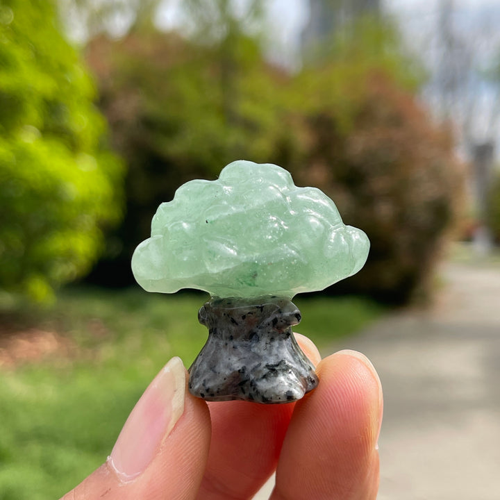 Natural Crystal Carved Cherry Blossom Tree