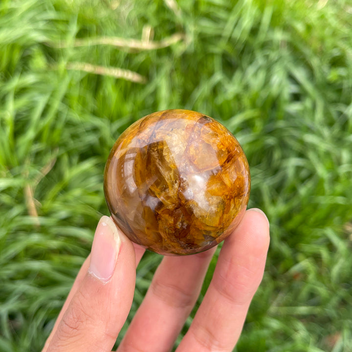 Natural Golden Healer Quartz Sphere