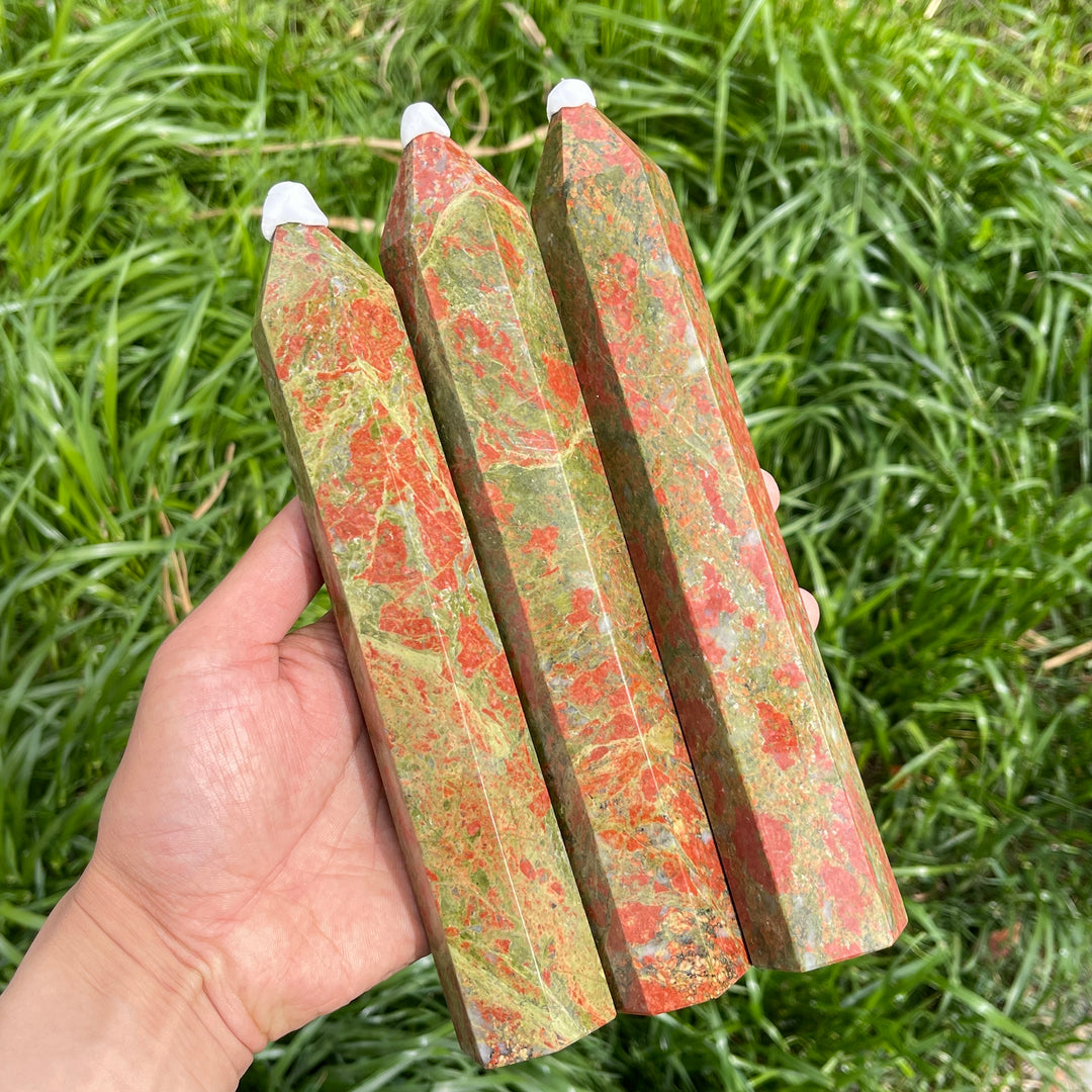 Natural Unakite Crystal Point