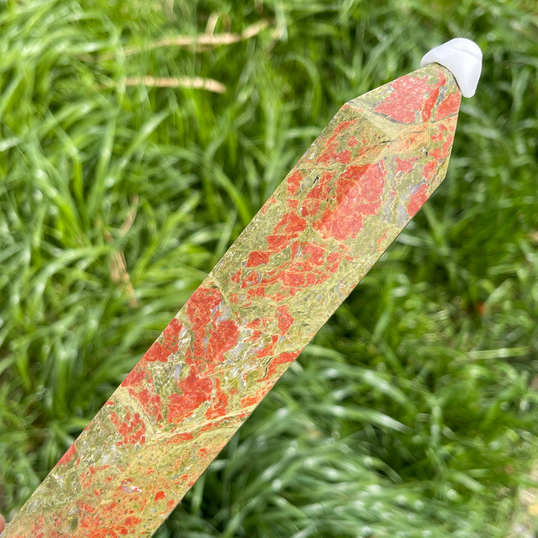 Natural Unakite Crystal Point