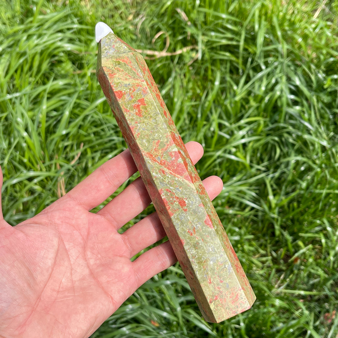 Natural Unakite Crystal Point