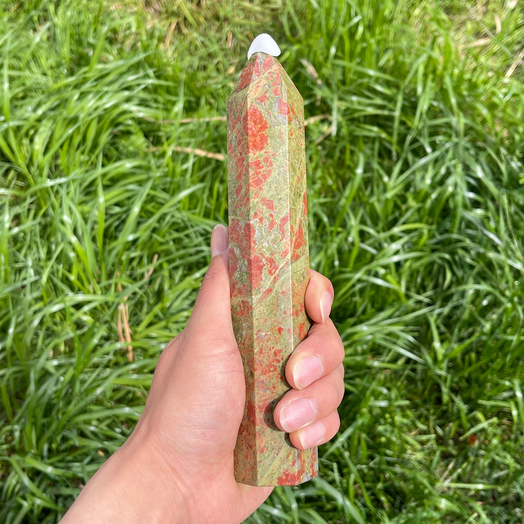Natural Unakite Crystal Point