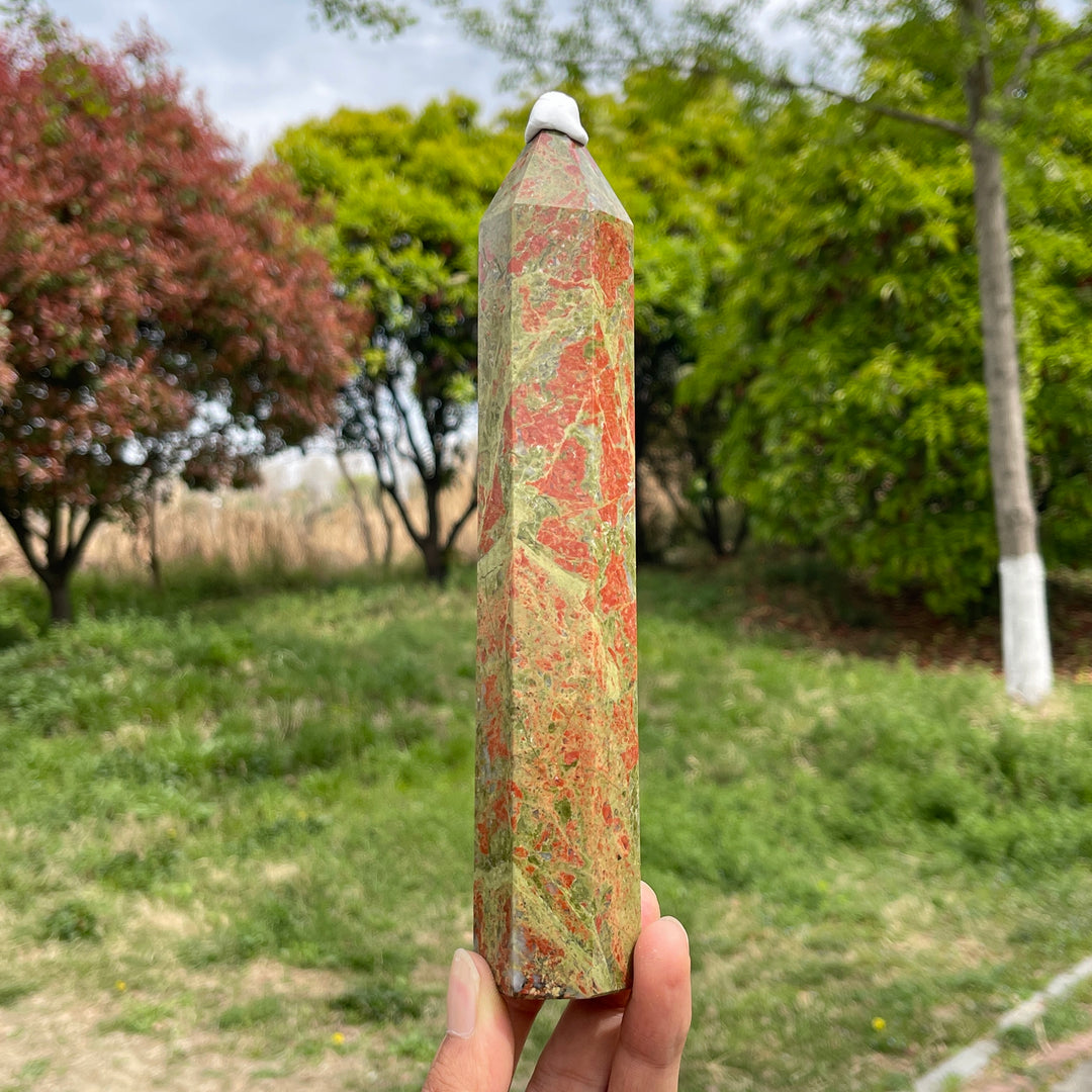 Natural Unakite Crystal Point