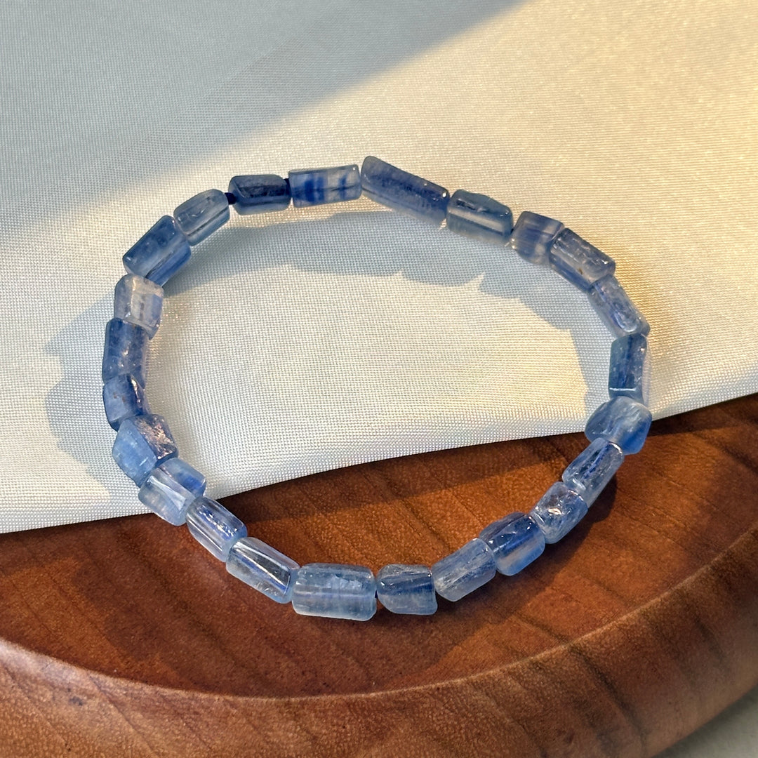 Blue Kyanite Freeform Square-cut Bracelet 5.5-7mm