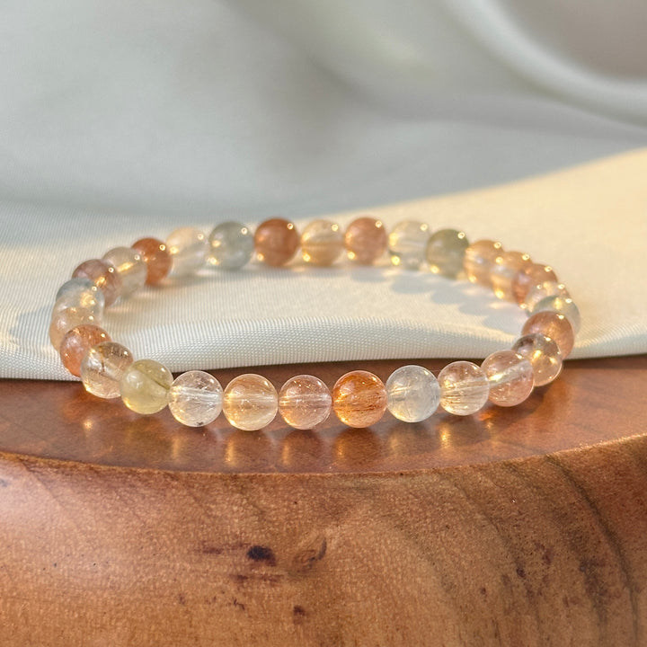 Rainbow Rabbit Hair Bracelet 6-6.4mm