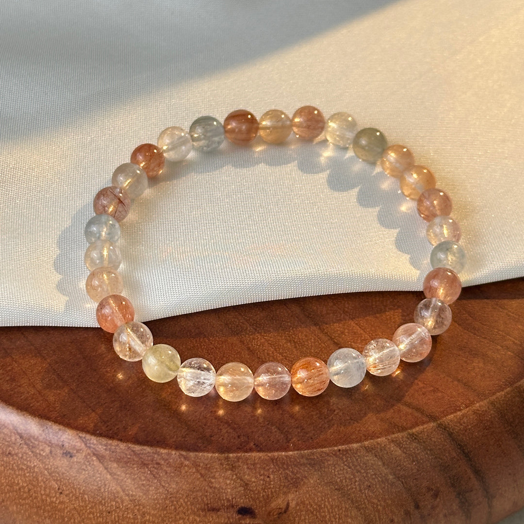 Rainbow Rabbit Hair Bracelet 6-6.4mm