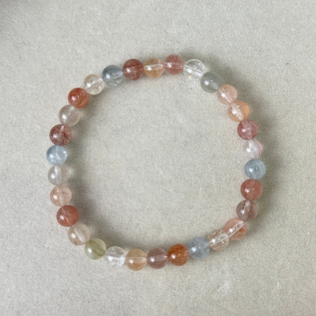 Rainbow Rabbit Hair Bracelet 6-6.4mm