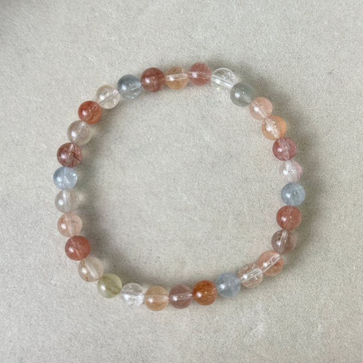 Rainbow Rabbit Hair Bracelet 6-6.4mm