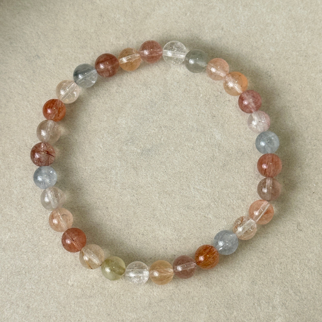 Rainbow Rabbit Hair Bracelet 6-6.4mm