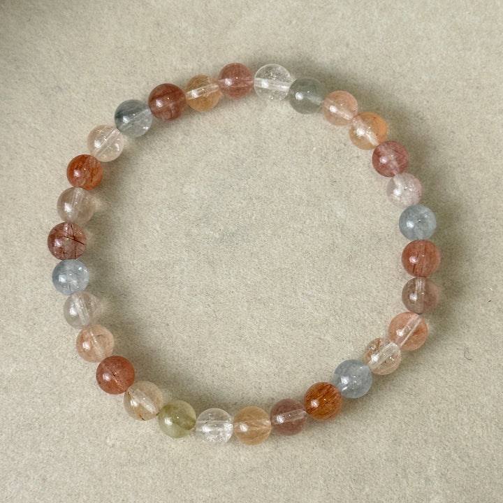 Rainbow Rabbit Hair Bracelet 6-6.4mm