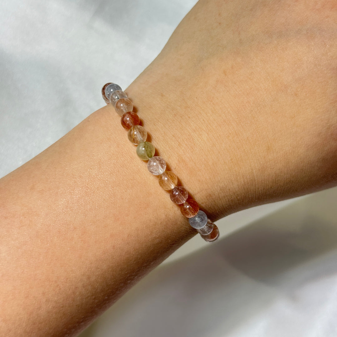 Rainbow Rabbit Hair Bracelet 6-6.4mm