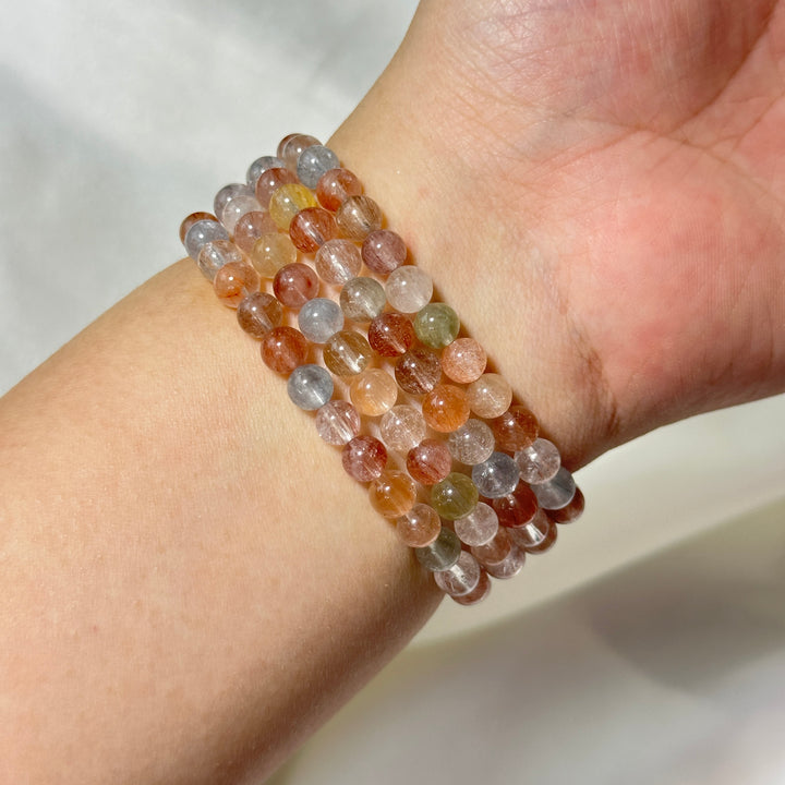 Rainbow Rabbit Hair Bracelet 6-6.4mm