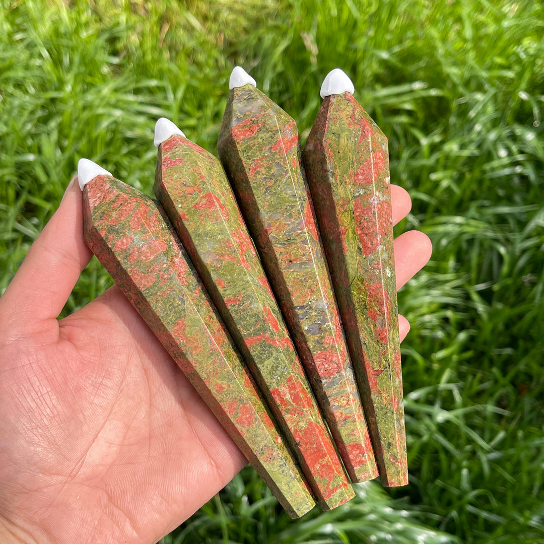 Natural Unakite Wand
